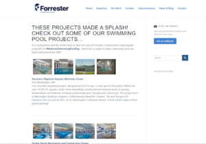 Forrester Construction Showcasing Swimming Pool Projects for National Swimming Pools Day